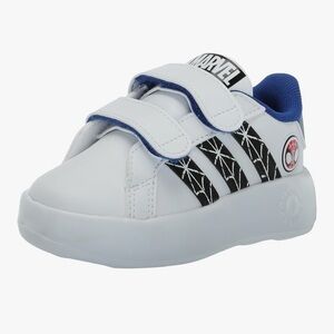 EUC Adidas Marvel Kids White and Blue Sneakers size 7.5T